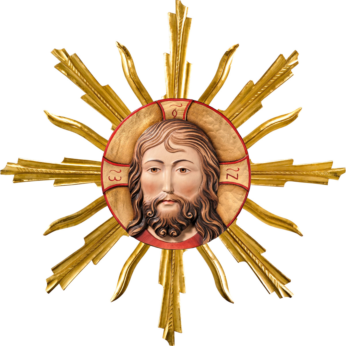 Cabeza de Cristo con aureola
